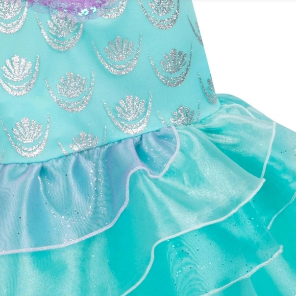 Disney Store The Little Mermaid Princess Ariel Halloween Costume 7/8 top 9/10 - Picture 12 of 14